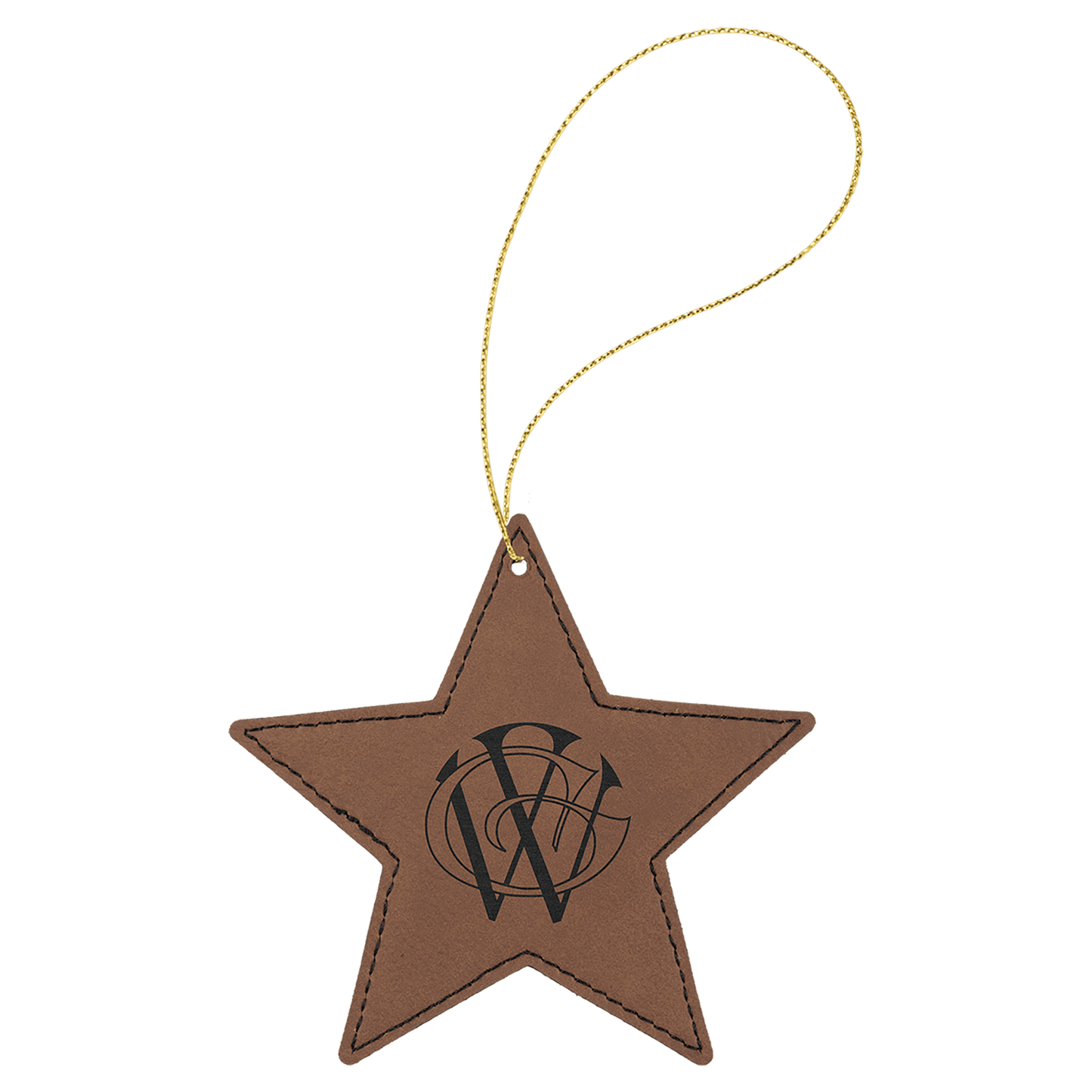 Leatherette Ornament with String - Custom