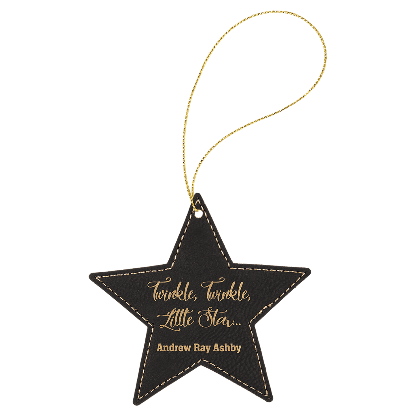 Leatherette Ornament with String - Custom