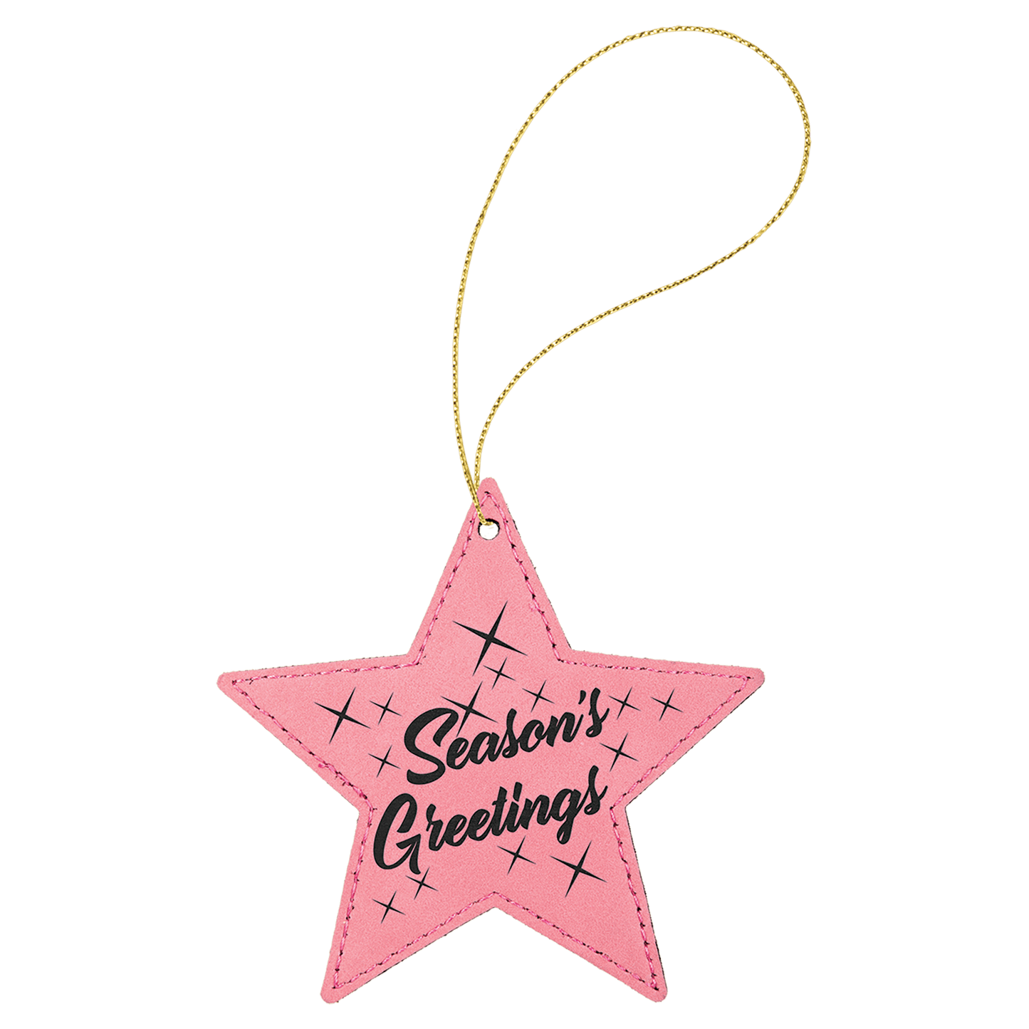 Leatherette Ornament with String - Custom