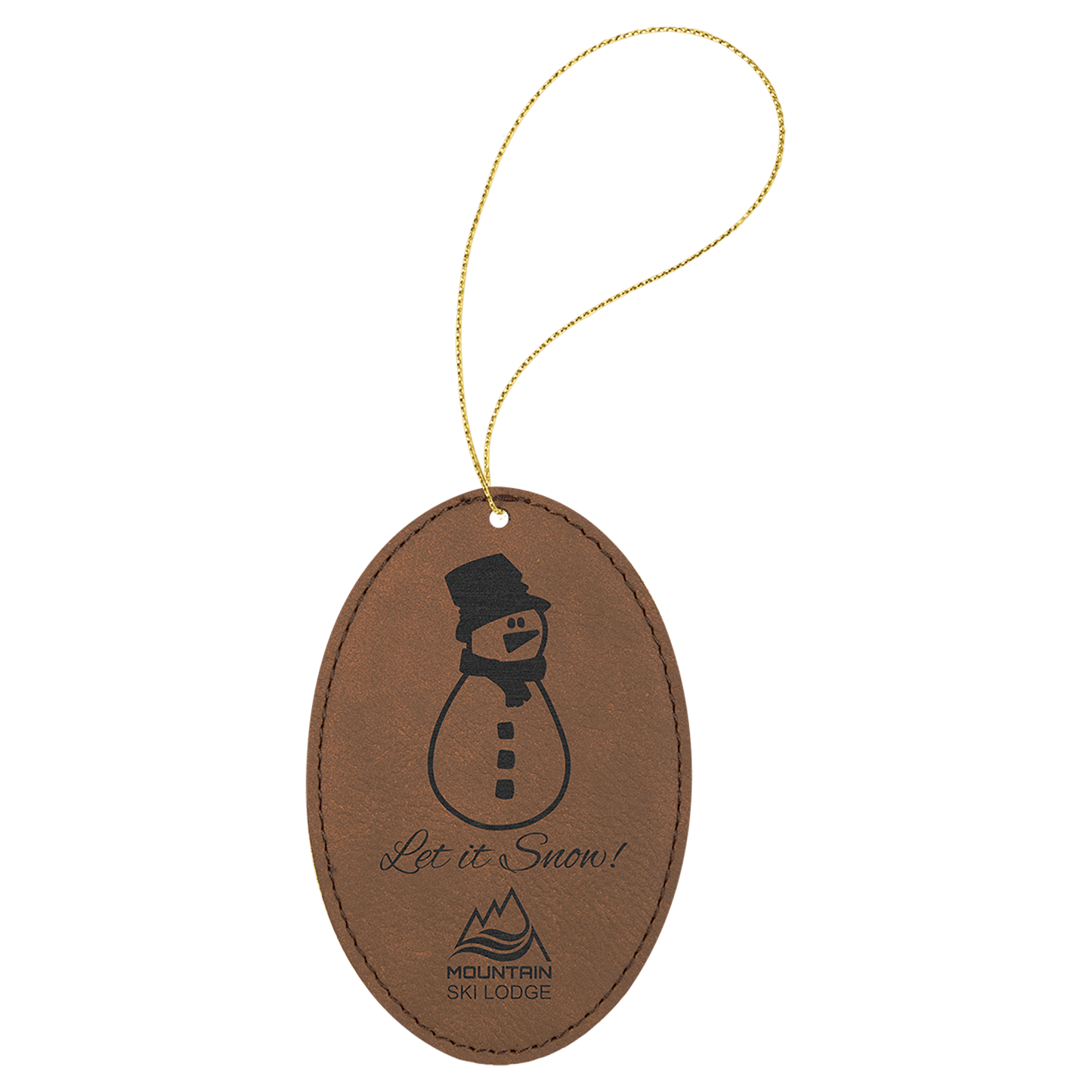 Leatherette Ornament with String - Custom