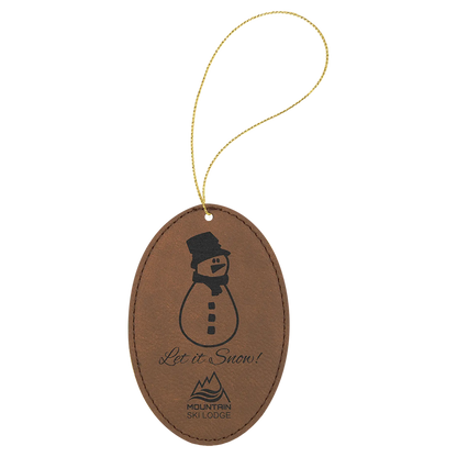Leatherette Ornament with String - Custom JDS