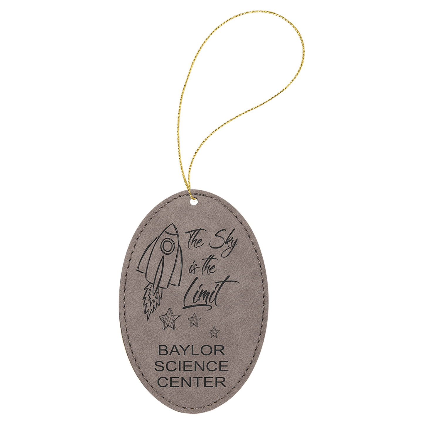 Leatherette Ornament with String - Custom