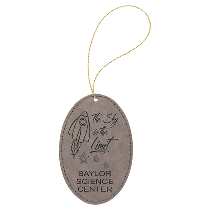 Leatherette Ornament with String - Custom JDS