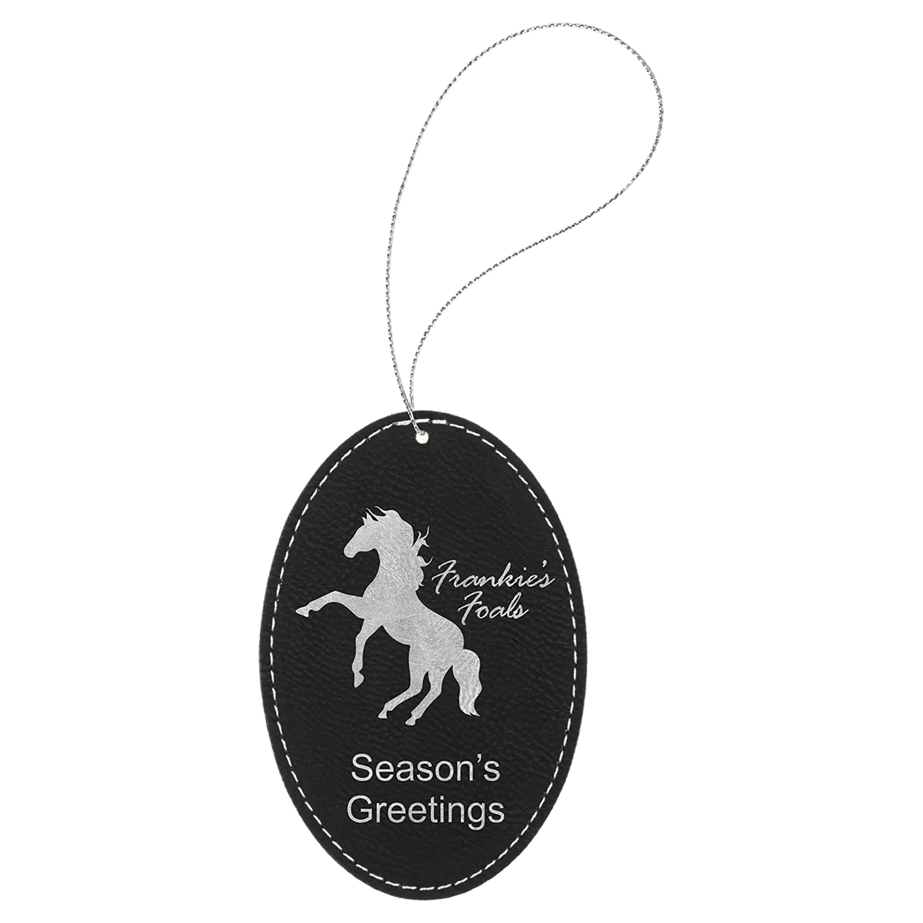 Leatherette Ornament with String - Custom JDS
