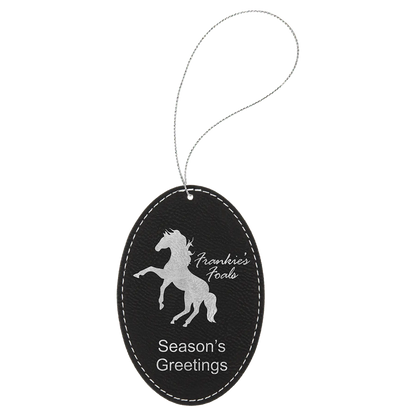 Leatherette Ornament with String - Custom JDS