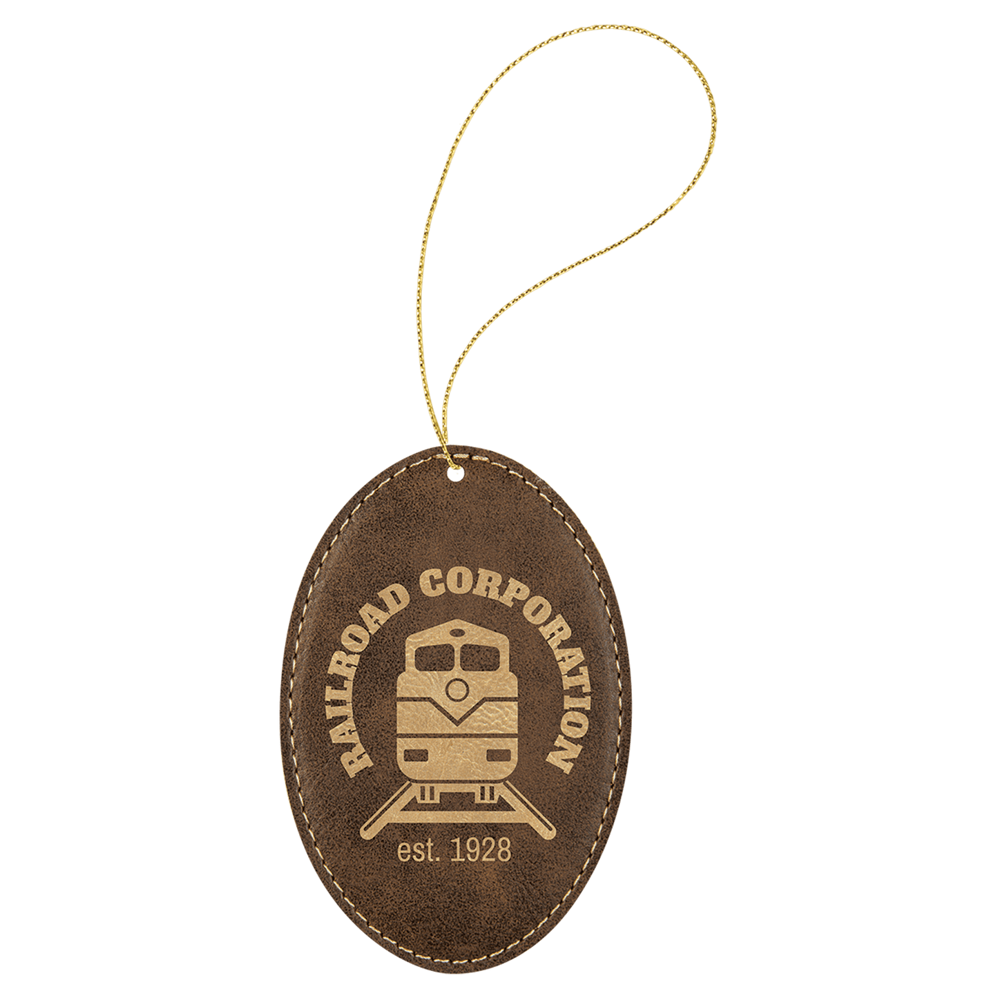 Leatherette Ornament with String - Custom