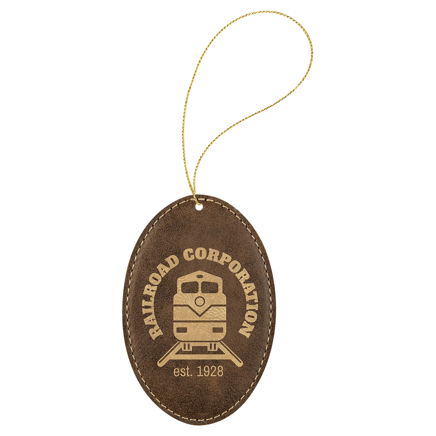 Leatherette Ornament with String - Custom JDS