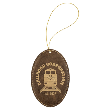 Leatherette Ornament with String - Custom JDS
