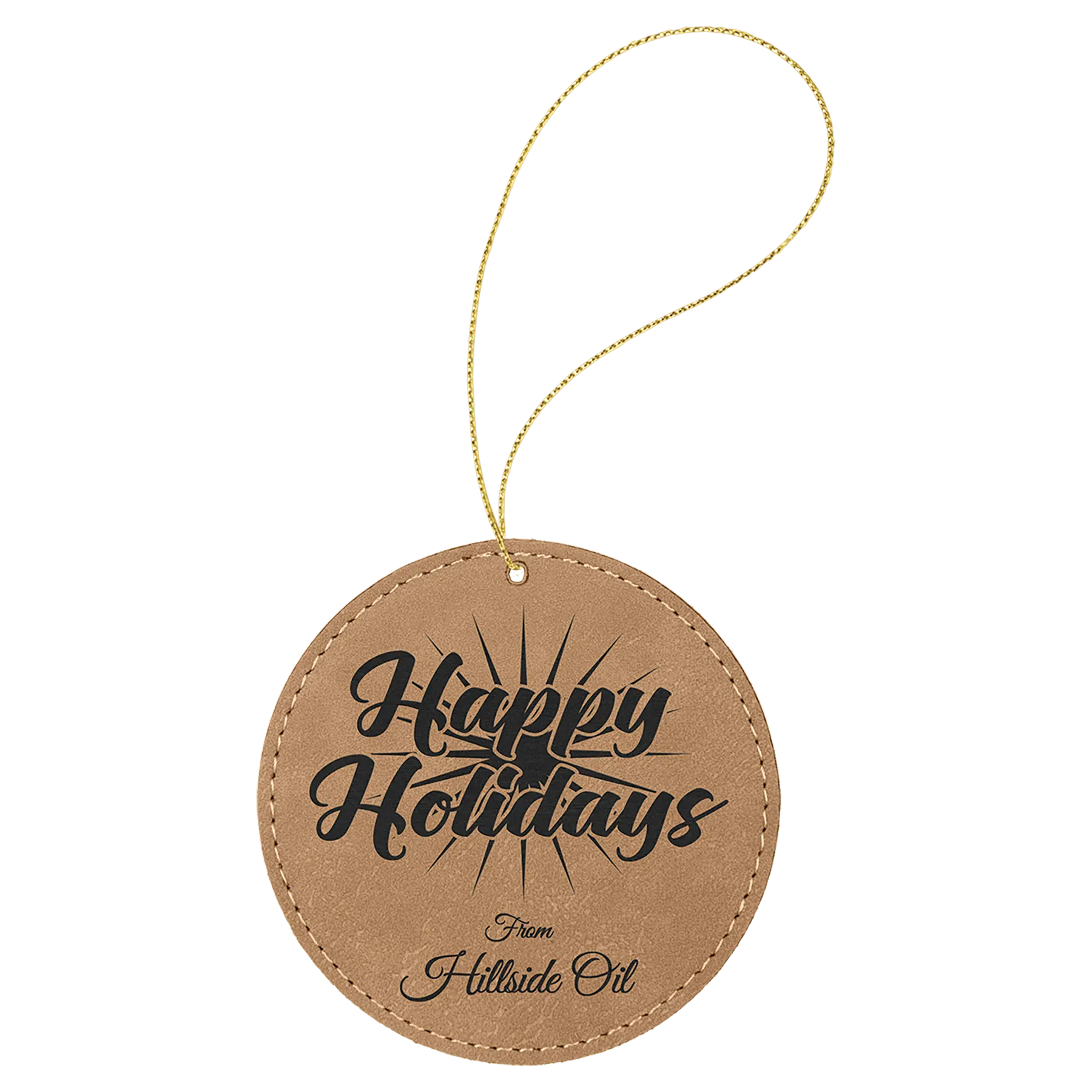 Leatherette Ornament with String - Custom JDS