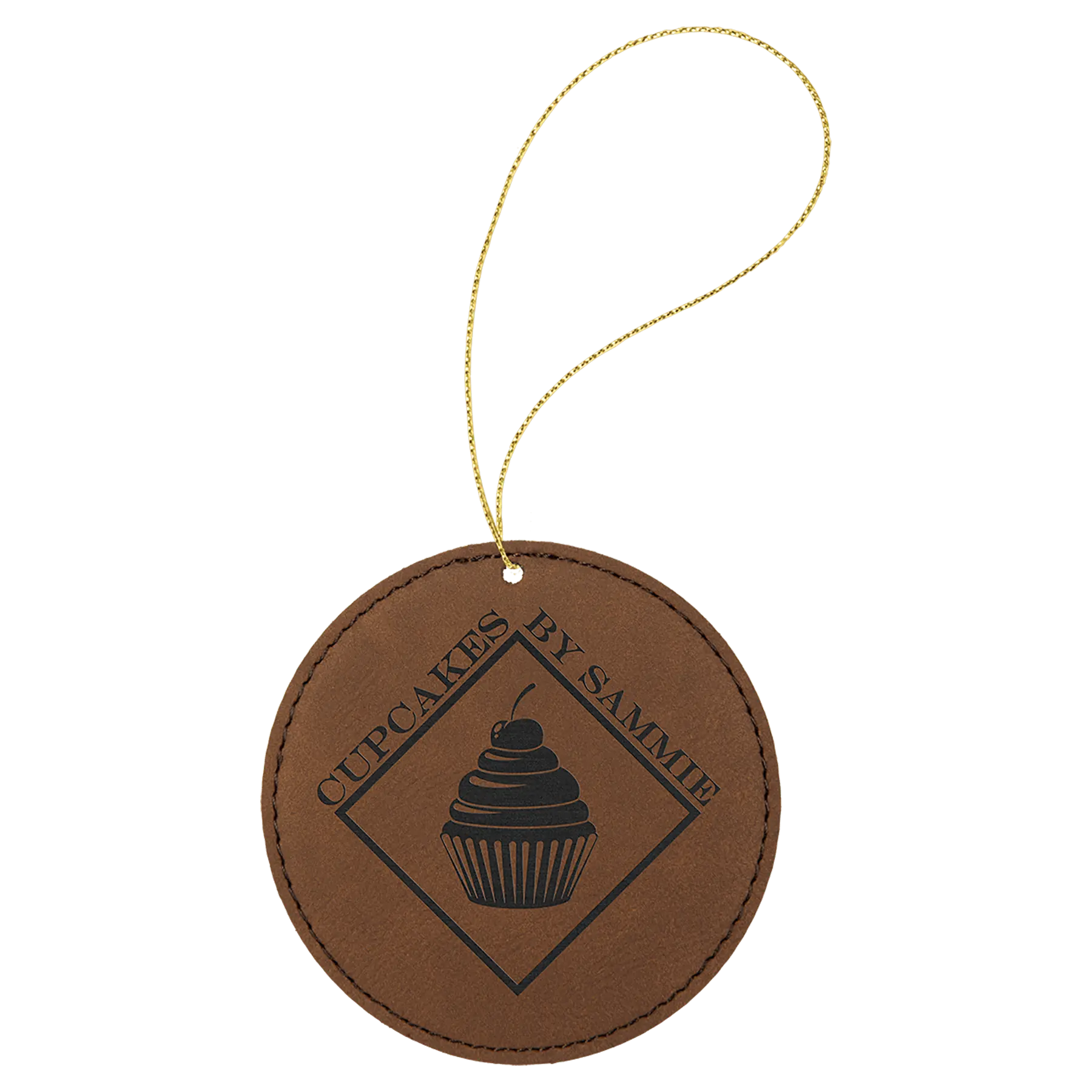 Leatherette Ornament with String - Custom JDS
