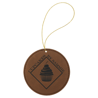 Leatherette Ornament with String - Custom JDS
