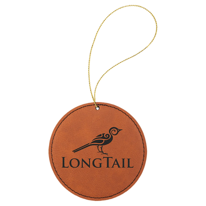 Leatherette Ornament with String - Custom JDS