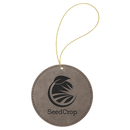 Leatherette Ornament with String - Custom JDS