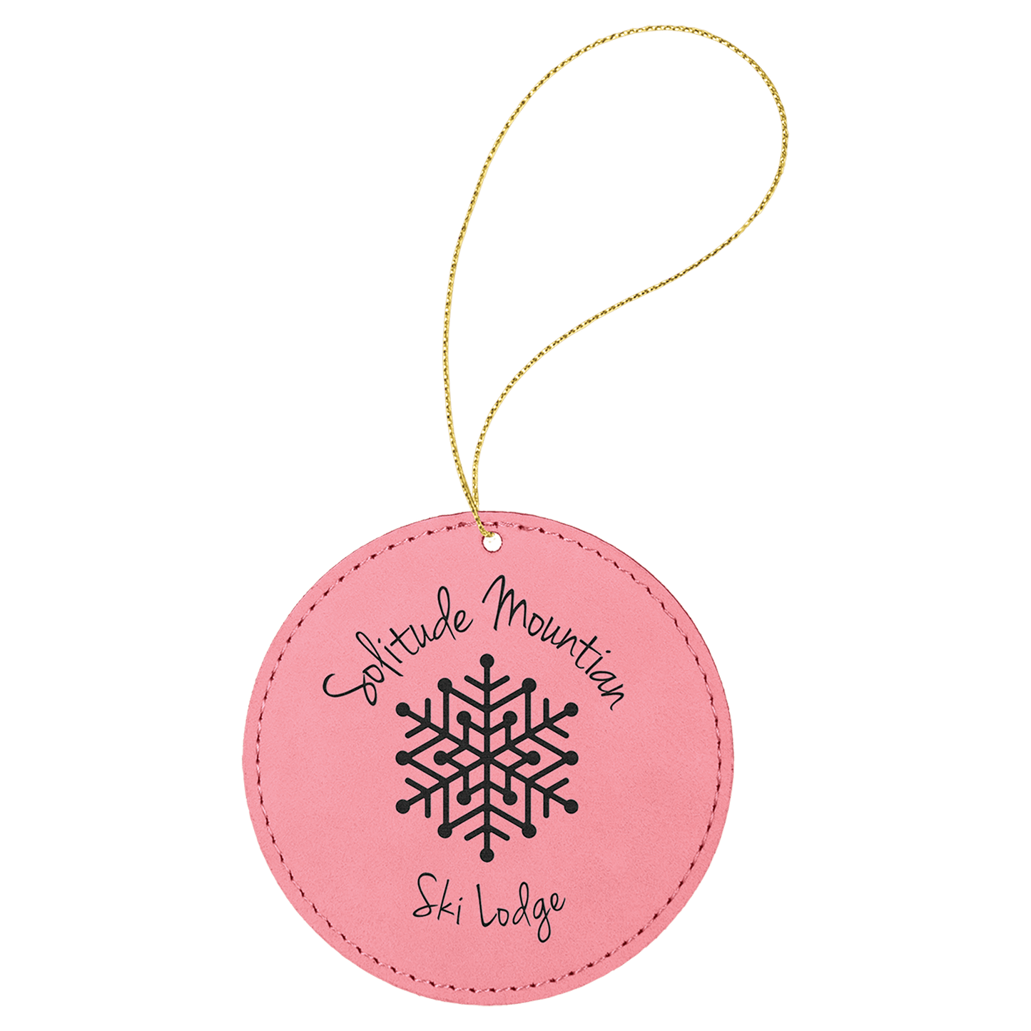 Leatherette Ornament with String - Custom