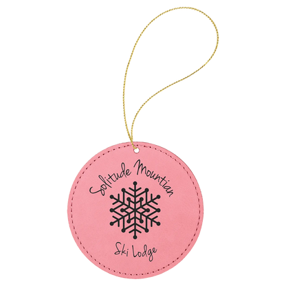 Leatherette Ornament with String - Custom JDS