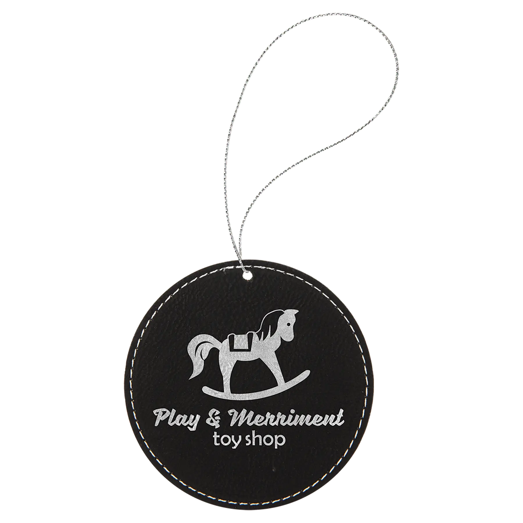 Leatherette Ornament with String - Custom JDS
