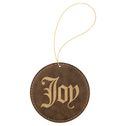 Leatherette Ornament with String - Custom JDS