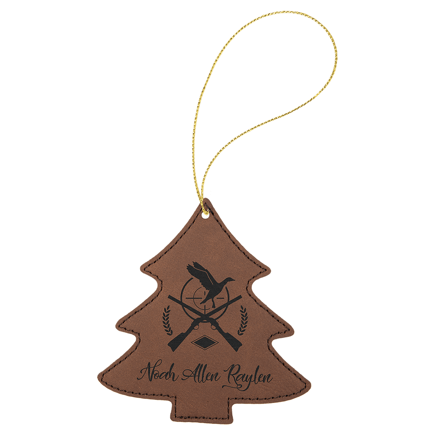 Leatherette Ornament with String - Custom