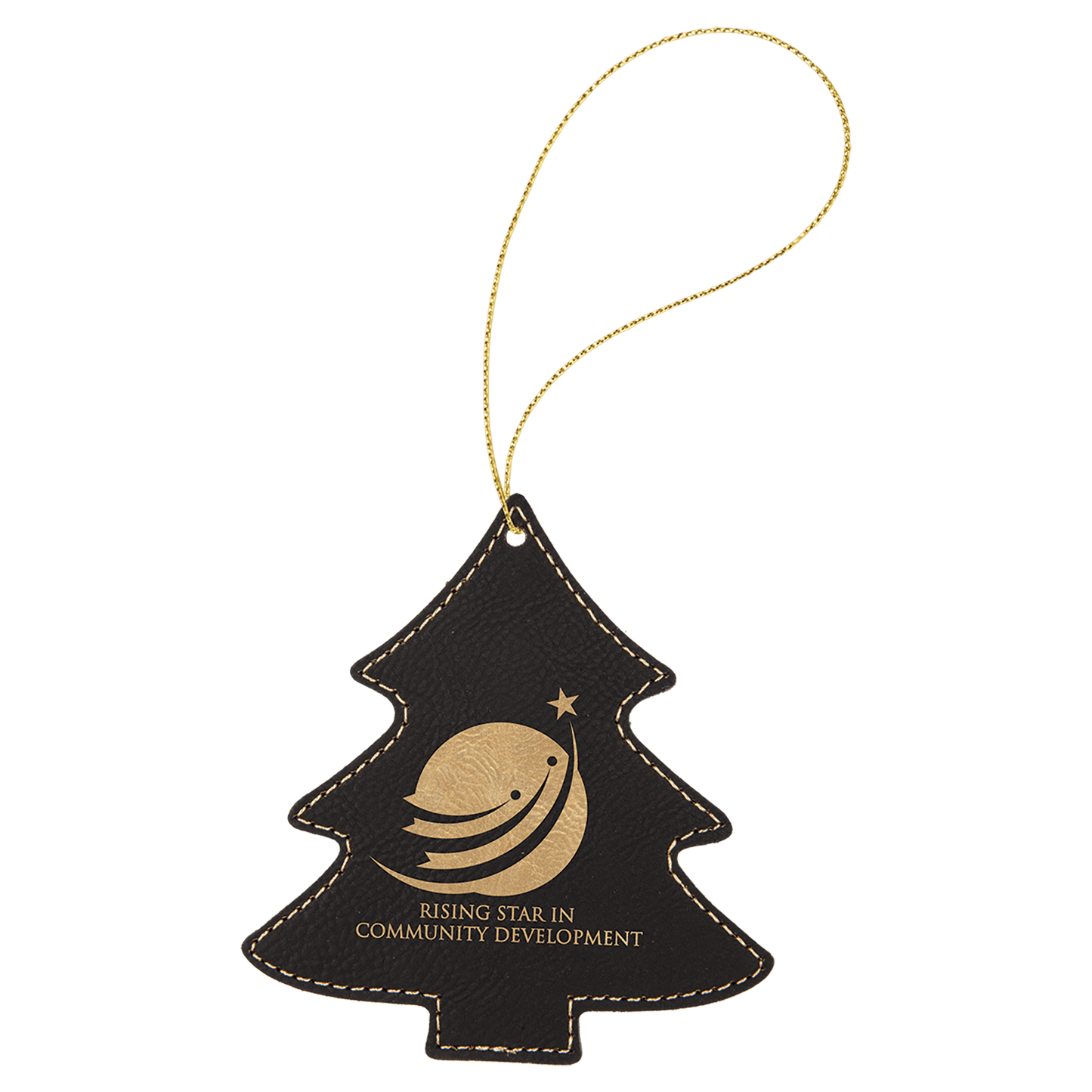 Leatherette Ornament with String - Custom