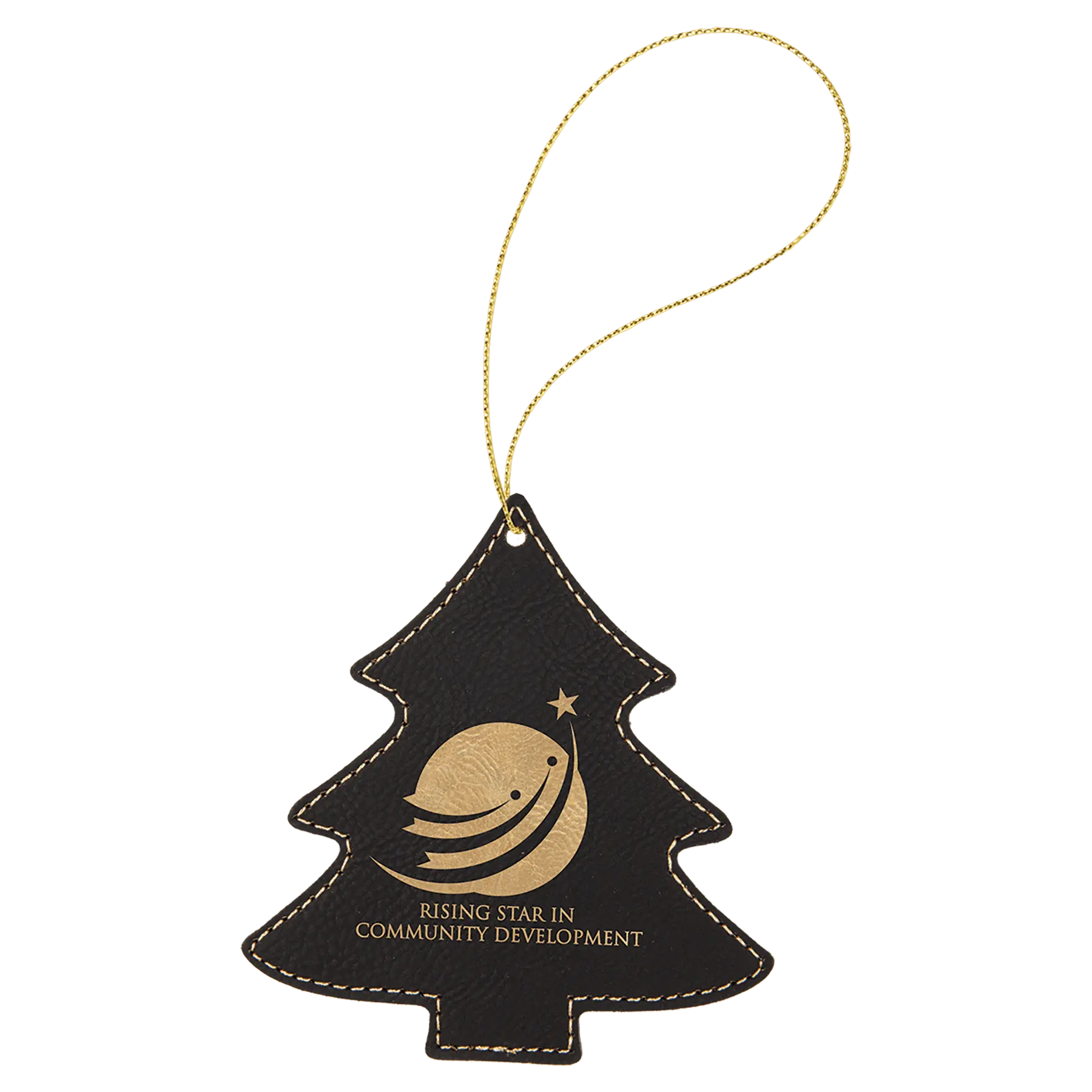 Leatherette Ornament with String - Custom JDS