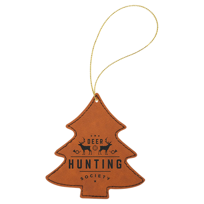 Leatherette Ornament with String - Custom JDS