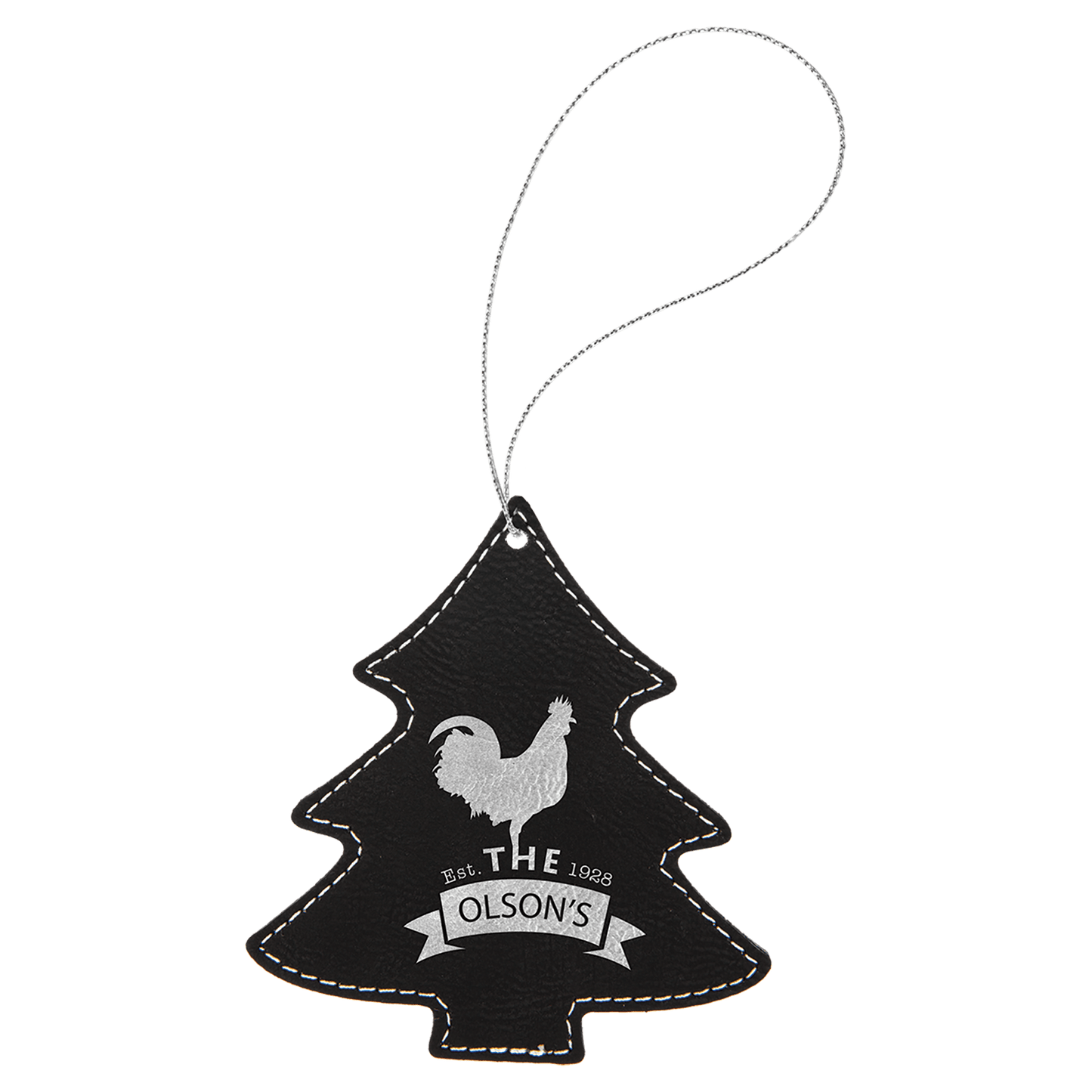 Leatherette Ornament with String - Custom