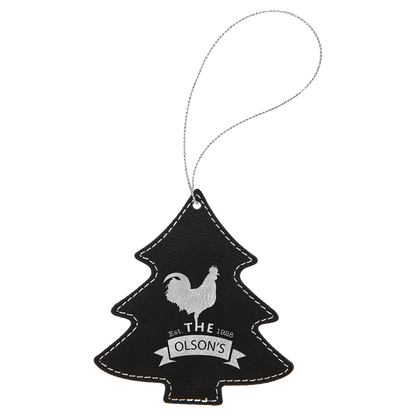 Leatherette Ornament with String - Custom JDS