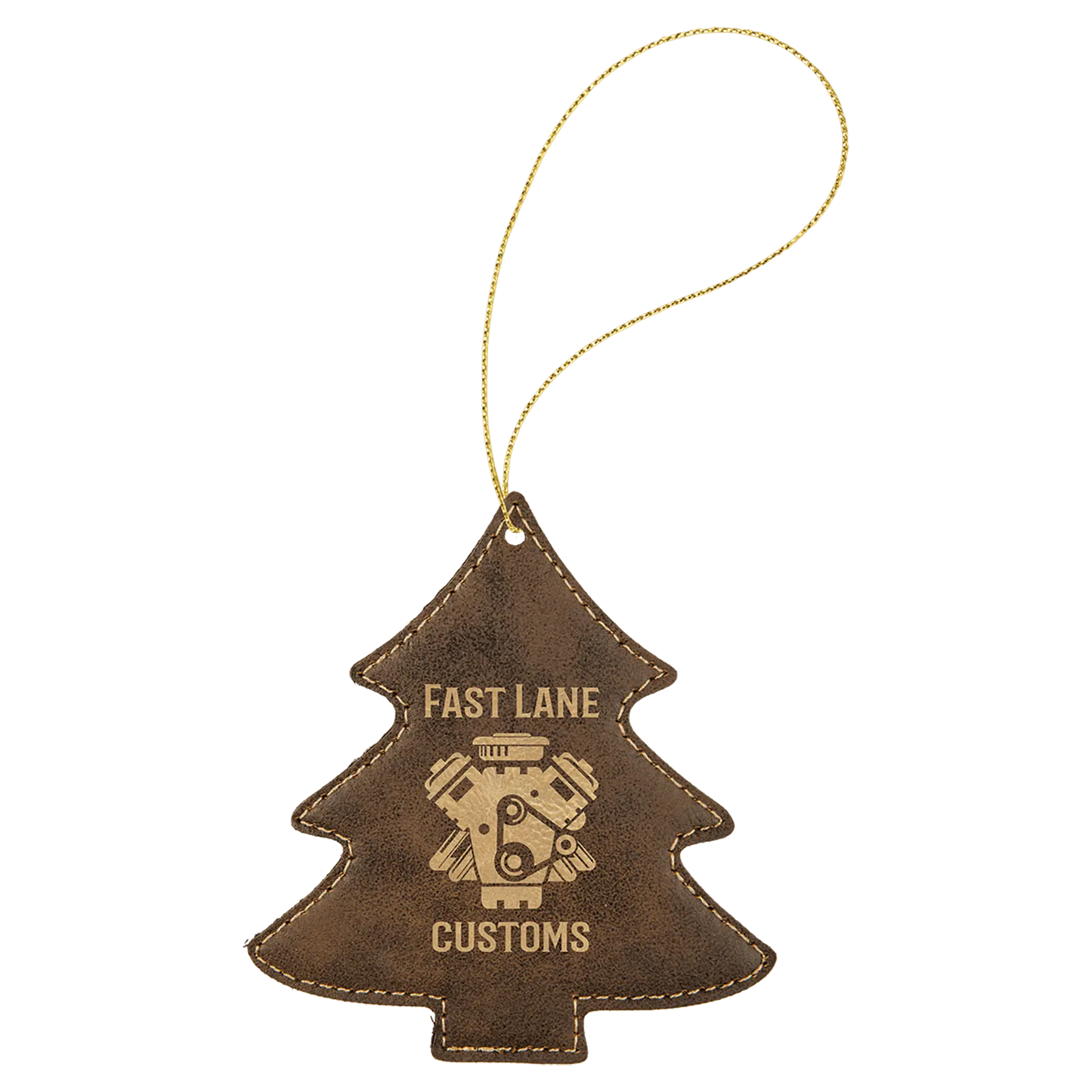 Leatherette Ornament with String - Custom JDS