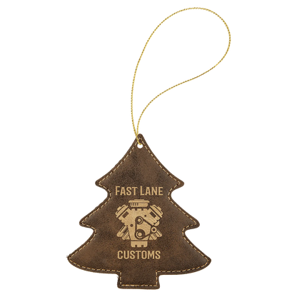 Leatherette Ornament with String - Custom JDS