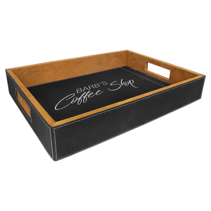 Leatherette Serving Tray - Custom JDS