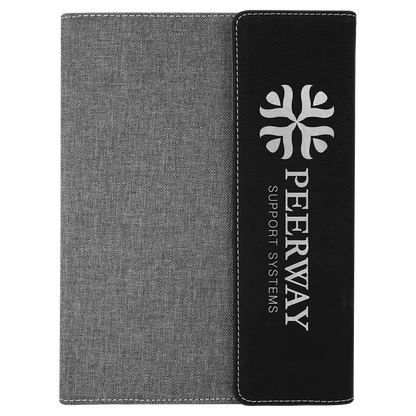 Leatherette Portfolio with Notepad - Custom JDS
