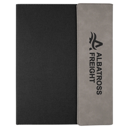 Leatherette Portfolio with Notepad - Custom JDS