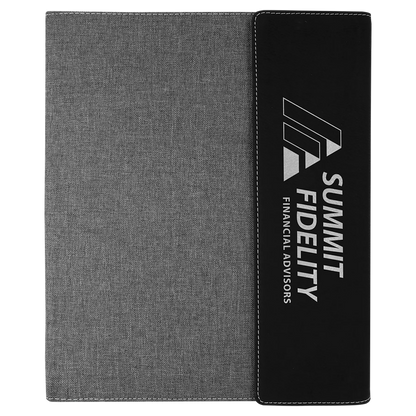 Leatherette Portfolio with Notepad - Custom JDS