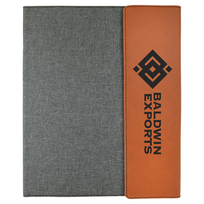Leatherette Portfolio with Notepad - Custom JDS