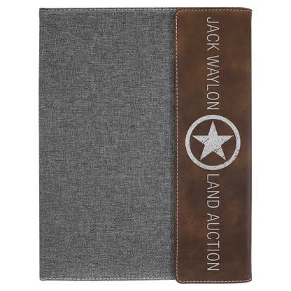 Leatherette Portfolio with Notepad - Custom JDS