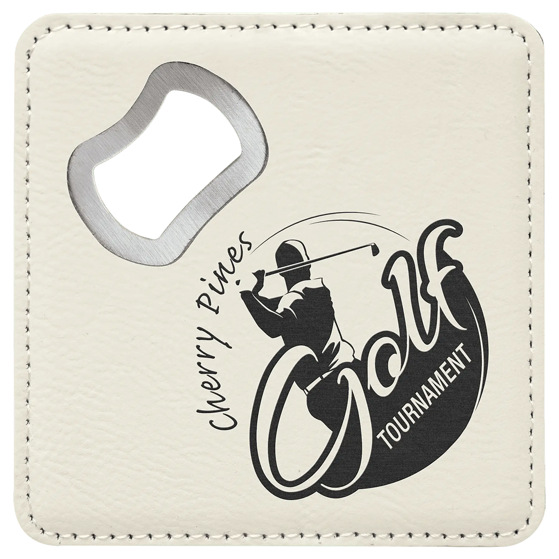 4" Square Coaster with Built-in Bottle Opener JDS