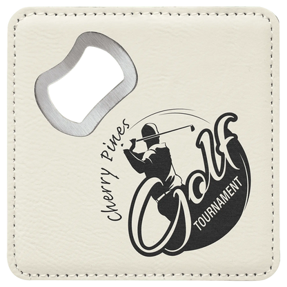 4" Square Coaster with Built-in Bottle Opener JDS