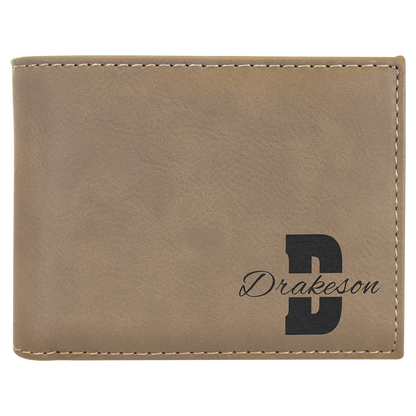 Leatherette Bifold Wallet - Custom JDS