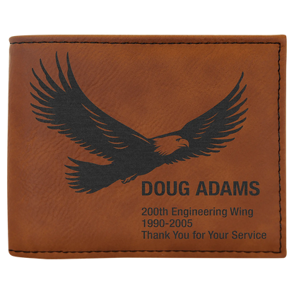Leatherette Bifold Wallet - Custom JDS