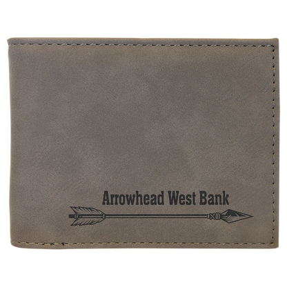 Leatherette Bifold Wallet - Custom JDS