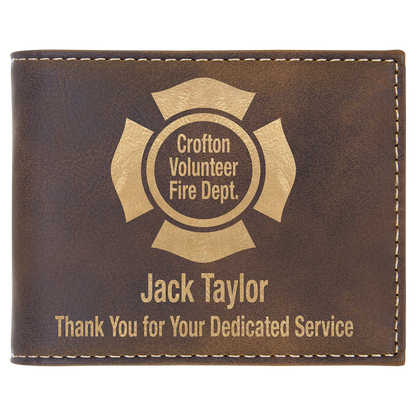 Leatherette Bifold Wallet - Custom JDS