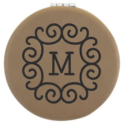 Leatherette Compact Mirror JDS
