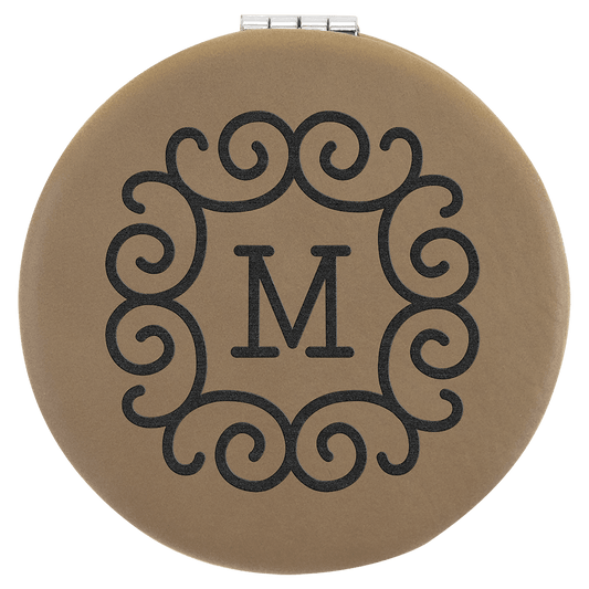 Leatherette Compact Mirror