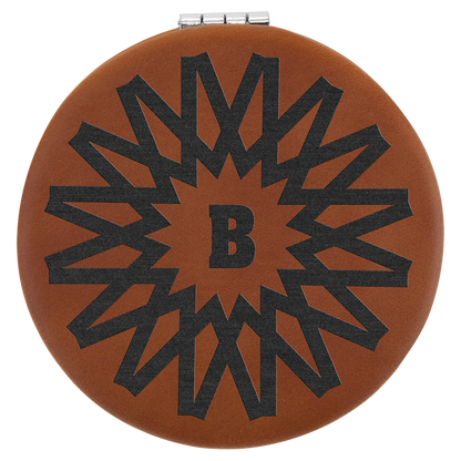 Leatherette Compact Mirror JDS