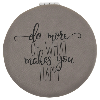 Leatherette Compact Mirror JDS