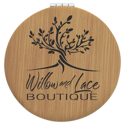 Leatherette Compact Mirror JDS