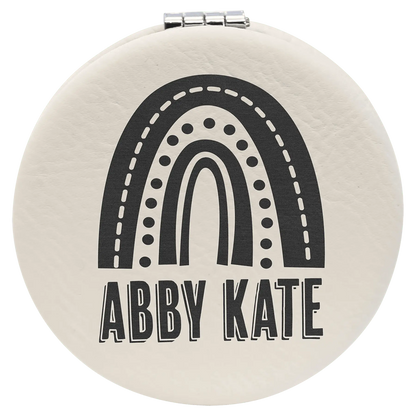 Leatherette Compact Mirror JDS