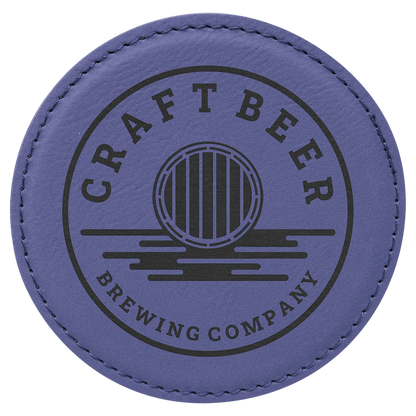 4" Leatherette Coasters (Square or Round) JDS