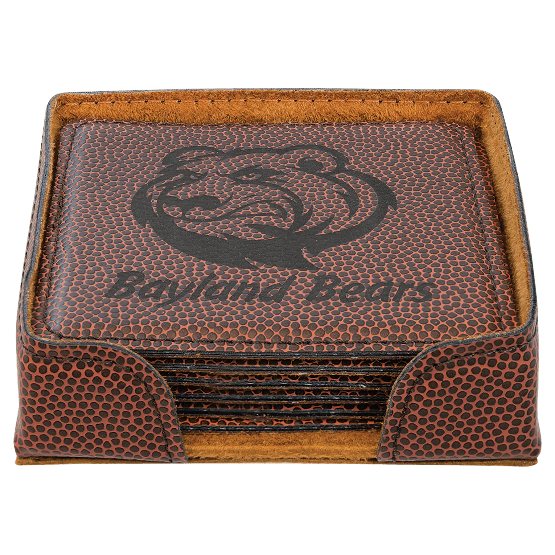 Leatherette 6-Coaster Set - 4" - Square or Round JDS