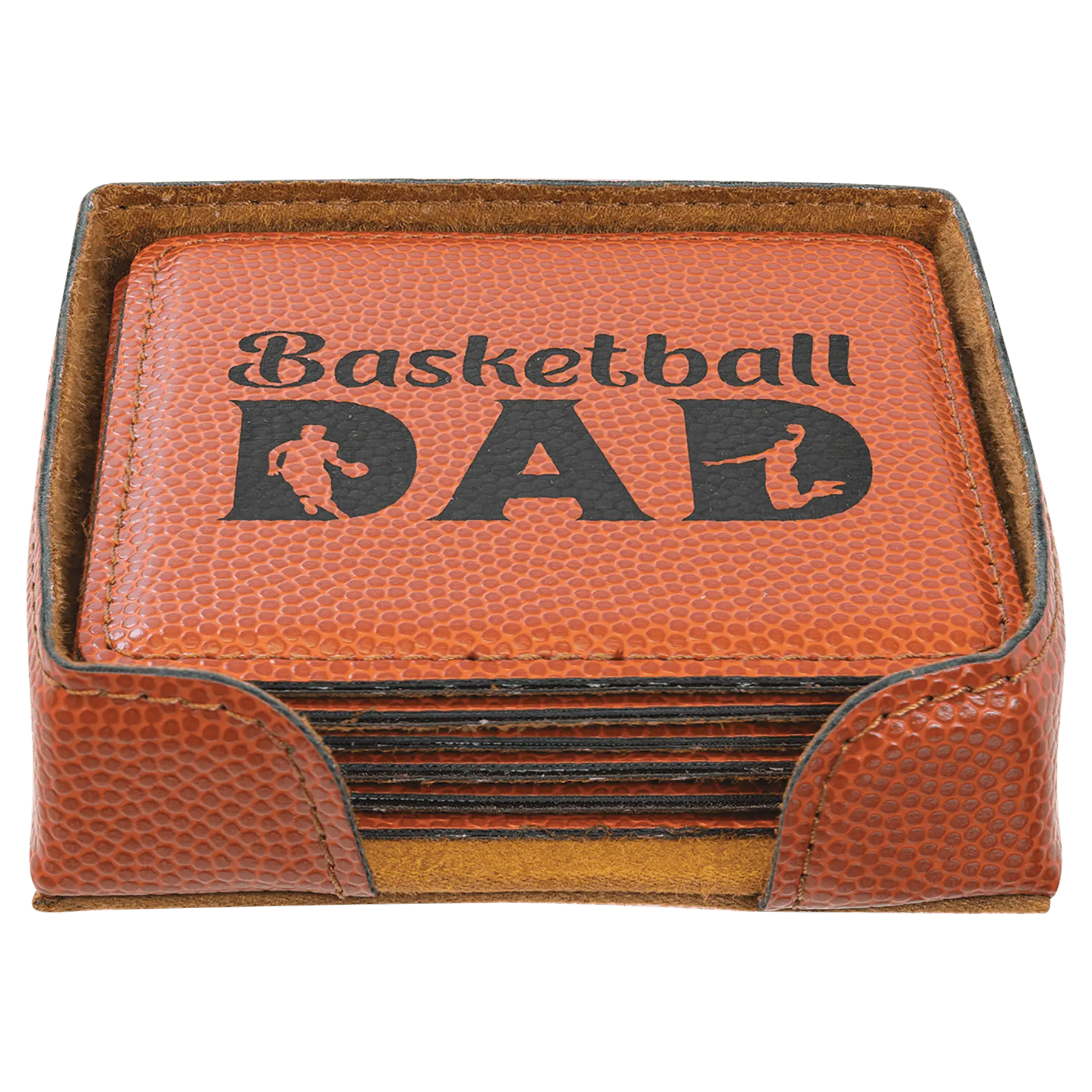 Leatherette 6-Coaster Set - 4" - Square or Round JDS